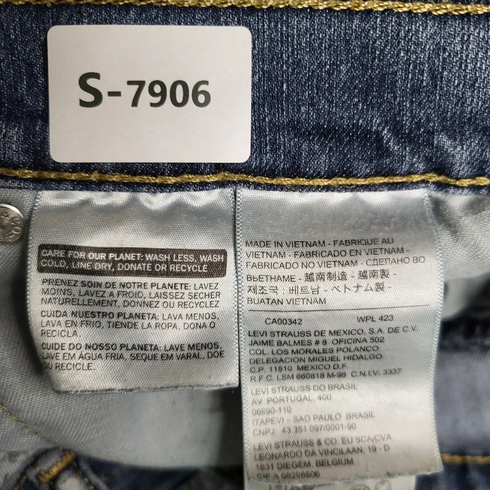 Levi's 505 Men Jeans 34X30 Blue Denim Regular Fit Straight Leg  28